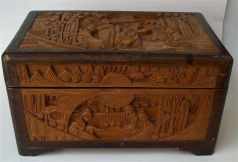 antique metal box collectibles|antique hand carved wooden boxes.